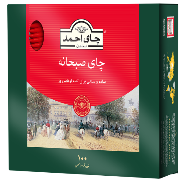 چای تی‌بگ صبحانه 100 عددی پاکتدار احمد