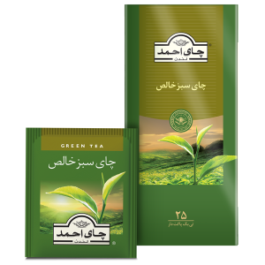 چای تی‌بگ سبزخالص 25 عددی پاکتدار احمد