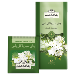 چای تی‌‎بگ سبز یاس 25 عددی پاکتدار احمد