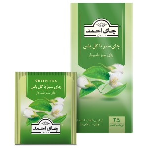 چای تی‌‎بگ سبز یاس 25 عددی پاکتدار احمد