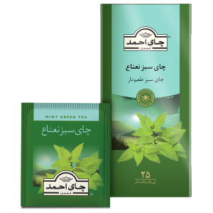 چای تی‌بگ سبز نعناع 25 عددی پاکتدار احمد