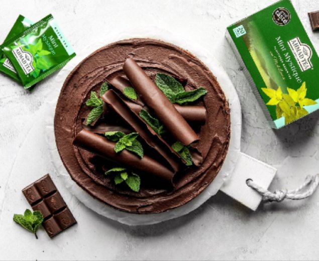 طرز تهیه کیک شکلاتی با ترکیب تی بگ چای سبز نعناع